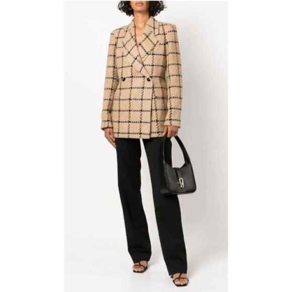 ANINE BING Kaia Check-Pattern Blazer - Picture 1 of 7
